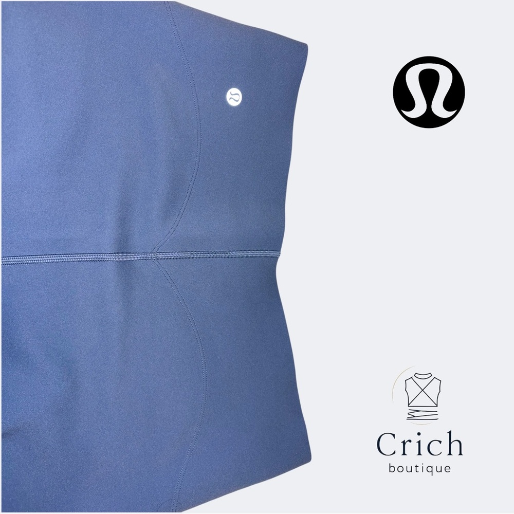 Lululemon Glow Up Blue Twill Tights (Leggings) SIZE 12 NWOT - Picture 3 of 5